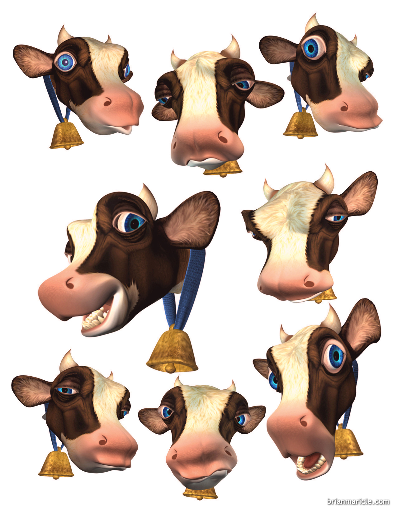 Cow Faces blend shapes